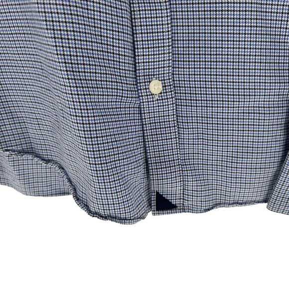 UntuckIt Shirt Mens Large Blue White Plaid Slim Fit Ansellmo Long Sleeve Button - Picture 8 of 15
